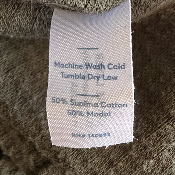 Marine Layer Men’s Waffle Knit Henley Long Sleeve Olive Green Shirt Size Medium - Picture 9 of 9